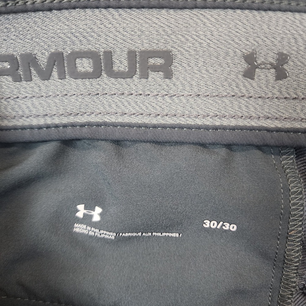 Under Armour Performance Pants Mens 30x30 Gray Golf Chino Elastic Waist Stretch - Picture 4 of 11